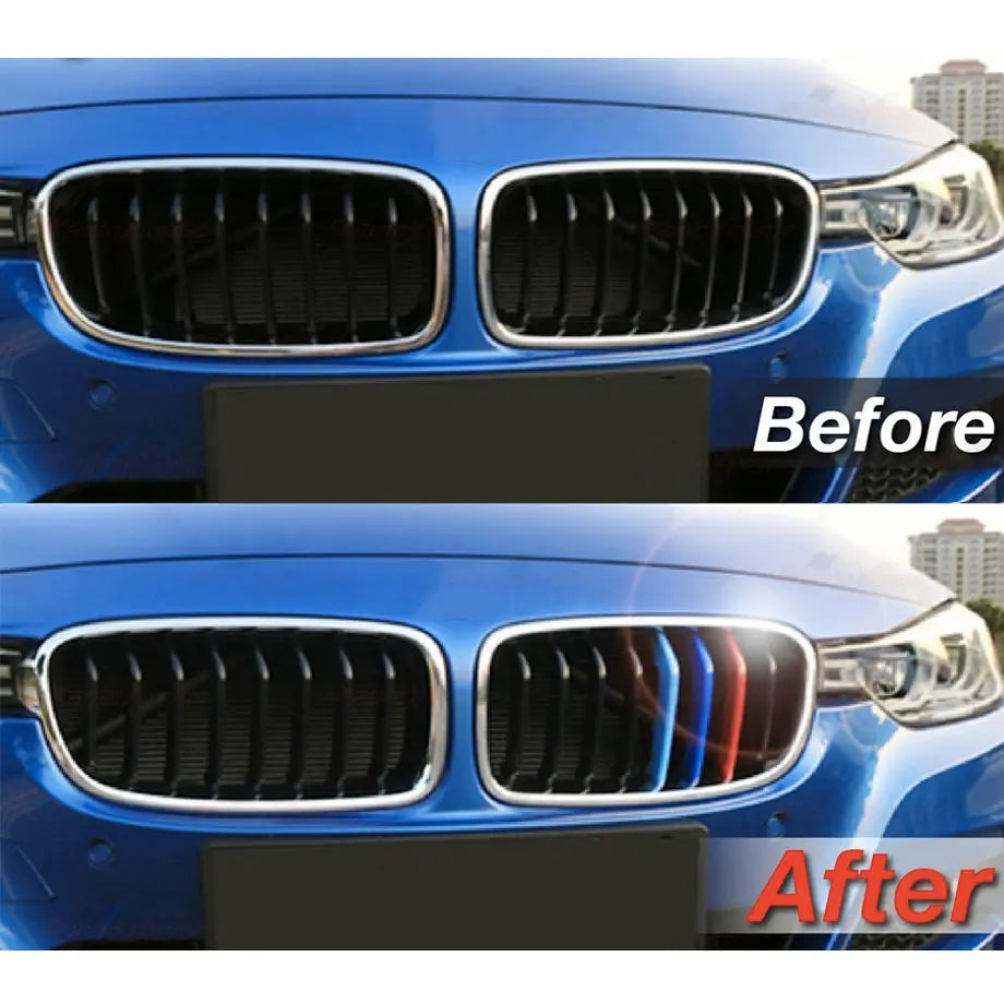 BM F20 1-Series (15-18) M-Sport Clip On Grille Stripes maxmotorsports