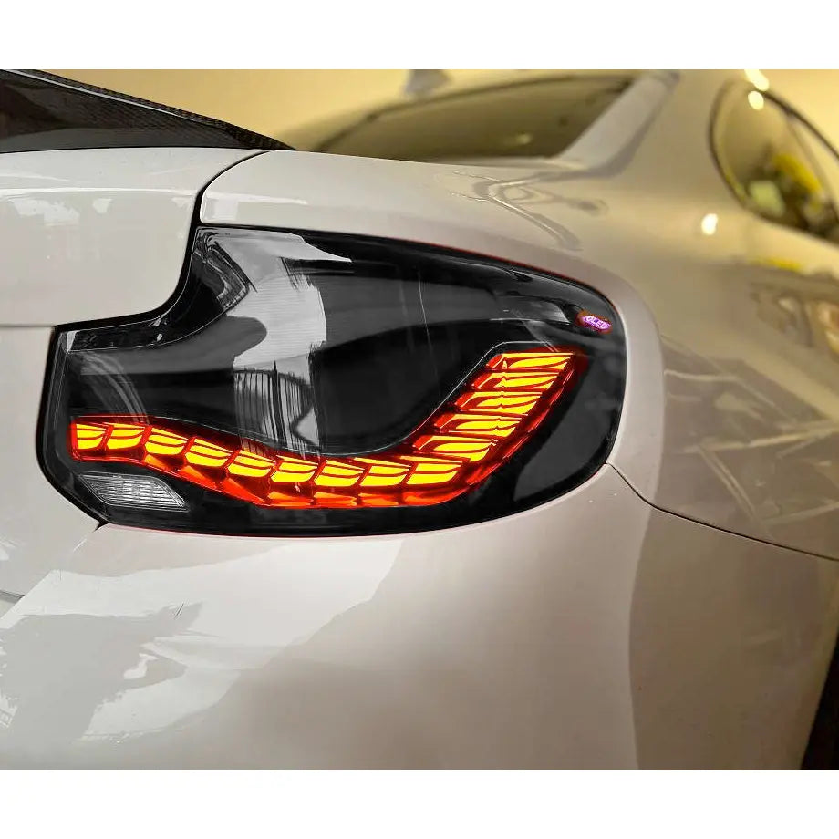 BM F22 / F23 2-Series CS Style OLED Sequential Smoked Black Taillights Max Motorsport