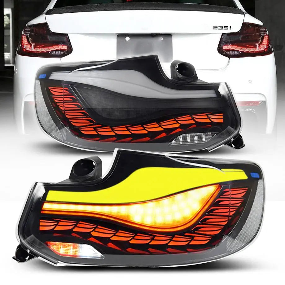 BM F22 / F23 2-Series CS Style OLED Sequential Smoked Black Taillights Max Motorsport