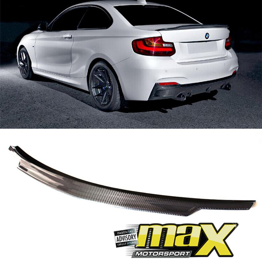 BM F22  2 Series M2 Style Carbon Fibre Boot Spoiler maxmotorsports