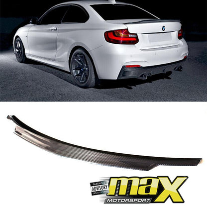 BM F22  2 Series M2 Style Carbon Fibre Boot Spoiler maxmotorsports