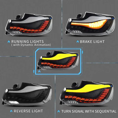 BM F22 2-Series CS Style OLED Sequential Smoked Black Taillights Max Motorsport