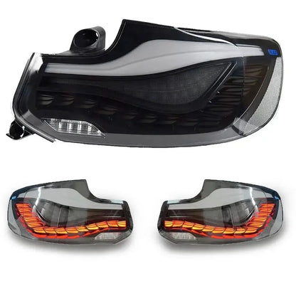 BM F22 2-Series CS Style OLED Sequential Smoked Black Taillights Max Motorsport