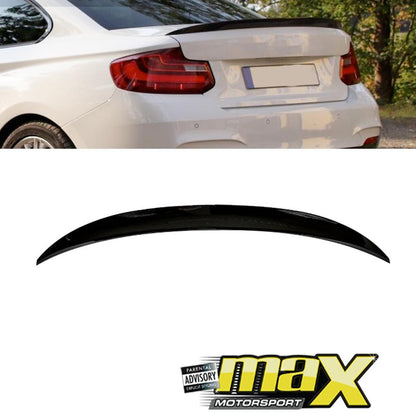 BM F22 2-Series Gloss Black Performance Style Boot Spoiler Max Motorsport