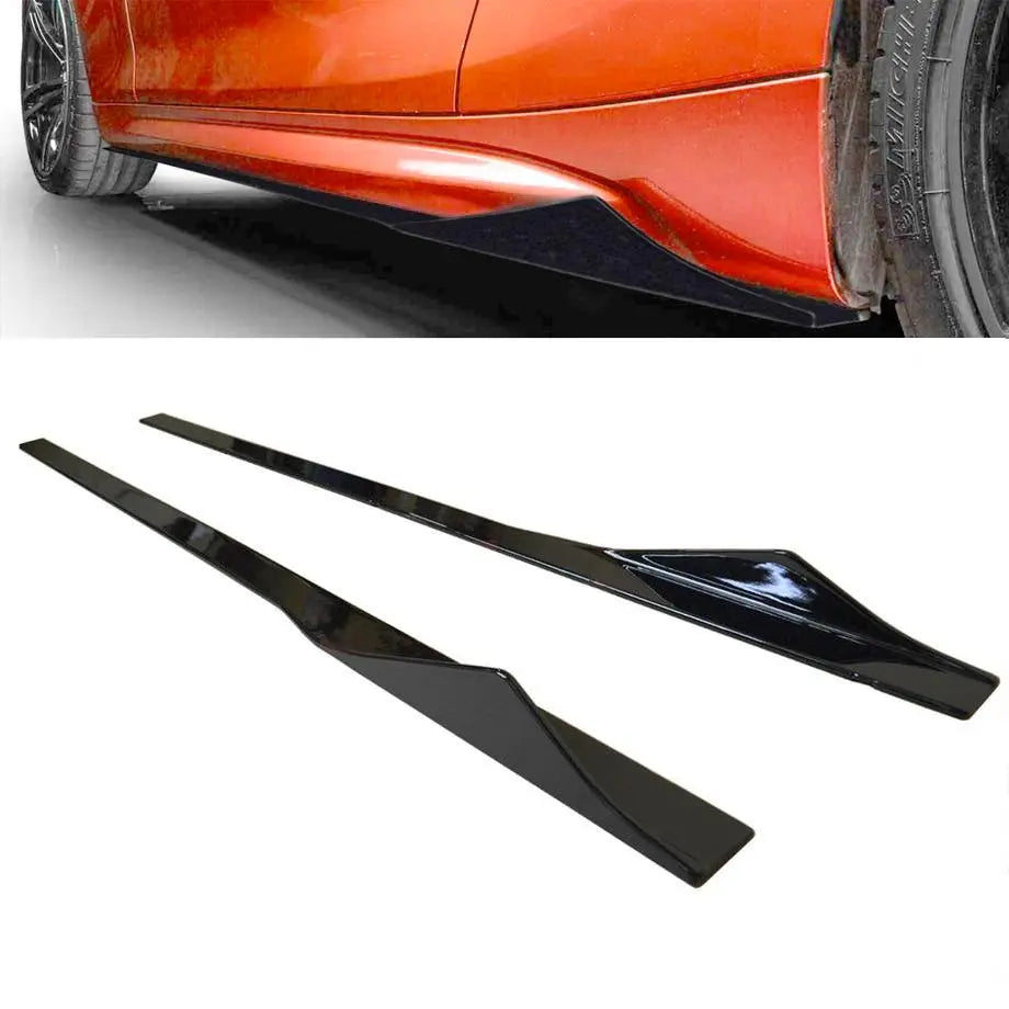 BM F22 2-Series Gloss Black Plastic Side Skirts maxmotorsports
