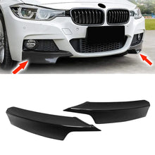 Load image into Gallery viewer, BM F30 3-Series Gloss Black Plastic Front Splitters Max Motorsport
