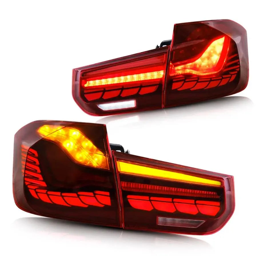 BM F30 3-Series (12-18) CSL Laser Style Smoked Red LED Taillights Max Motorsport