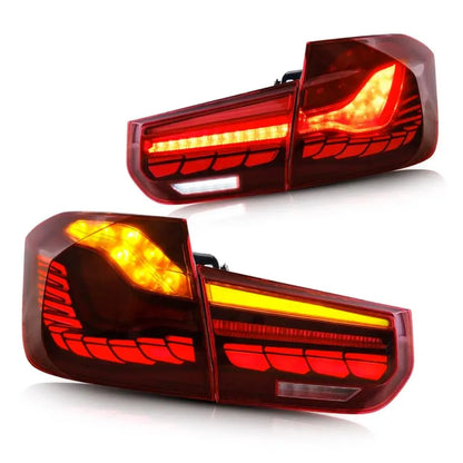 BM F30 3-Series (12-18) CSL Laser Style Smoked Red LED Taillights Max Motorsport