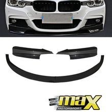 Load image into Gallery viewer, BM F30 3 Series (12-ON) Gloss Black 3-Piece Front Spoiler maxmotorsports
