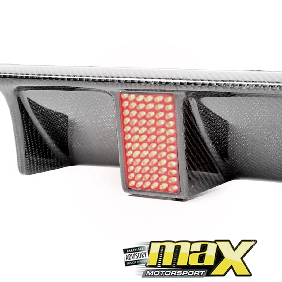 BM F30 3-Series (12-On) F1 Style LED Carbon Fibre Diffuser maxmotorsports