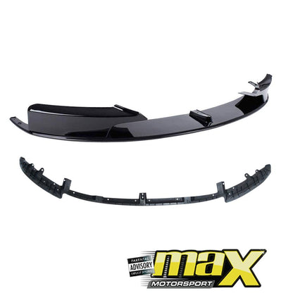 BM F30 3-Series (12-On) Gloss Black 2-Piece Front Spoiler maxmotorsports