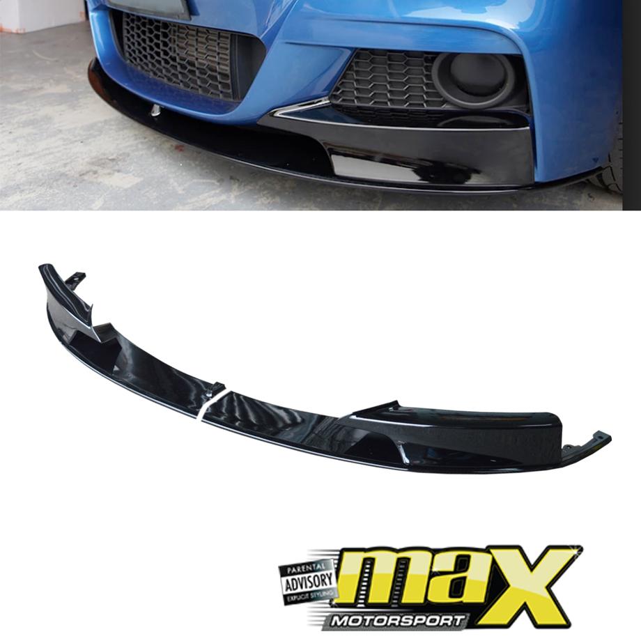 BM F30 3-Series (12-On) Gloss Black 2-Piece Front Spoiler – Max