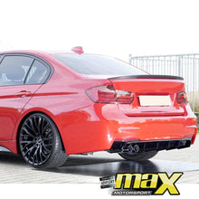 Load image into Gallery viewer, BM F30 3-Series (12-On) Gloss Black Plastic Rear Diffuser maxmotorsports
