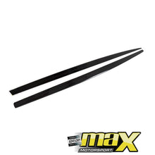 Load image into Gallery viewer, BM F30 M-tech Gloss Black Side Skirt Extension (PLASTIC) maxmotorsports
