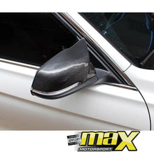 Load image into Gallery viewer, BM F30 M3/M4 Style Carbon Fibre Mirror Covers maxmotorsports
