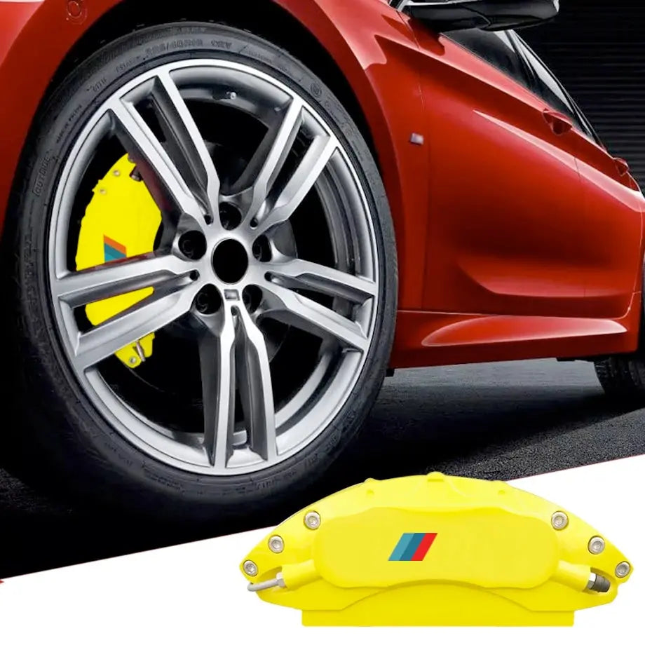 BM F30 Performance Style Aluminium Brake Caliper Cover - Yellow Max Motorsport