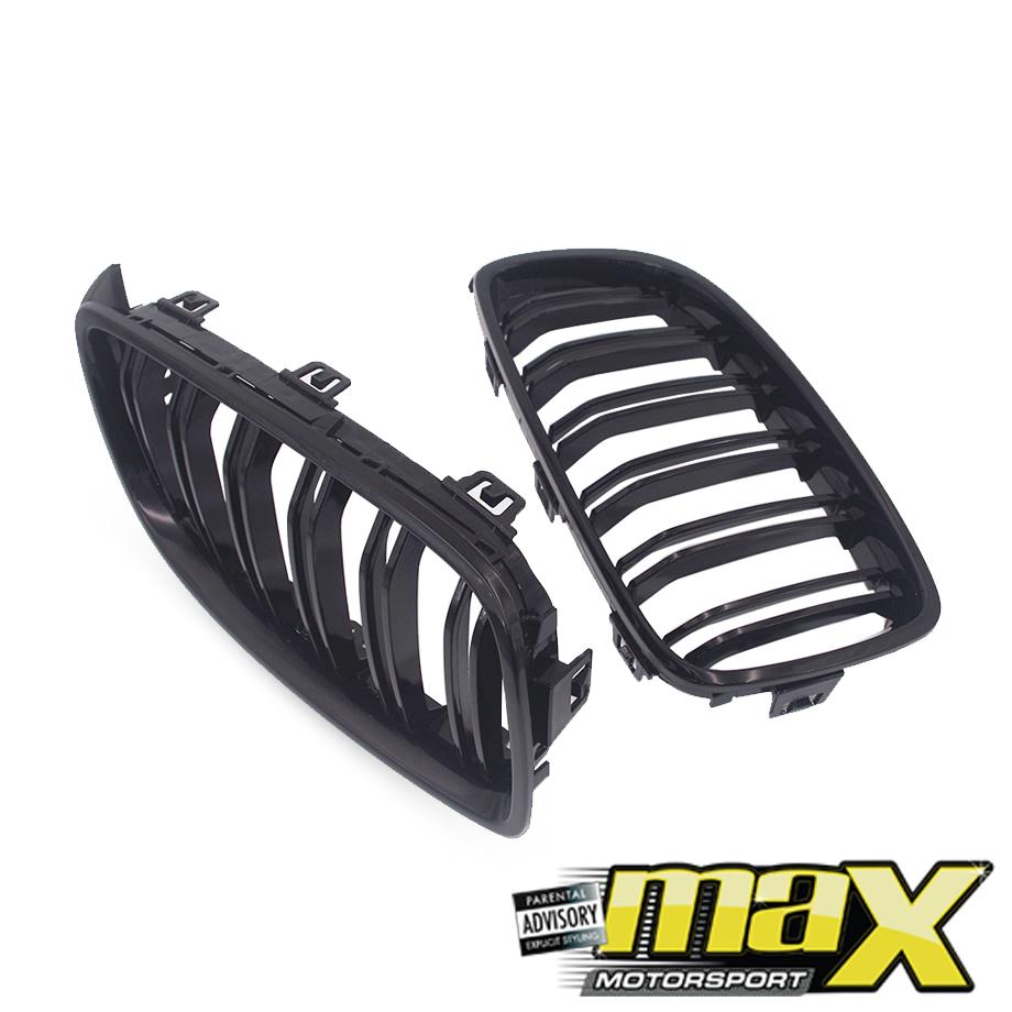 BM F32 4-Series Piano Black Double Slat Kidney Grille maxmotorsports