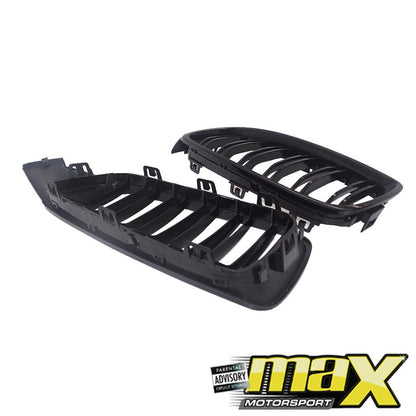 BM F32 4-Series Piano Black Double Slat Kidney Grille maxmotorsports