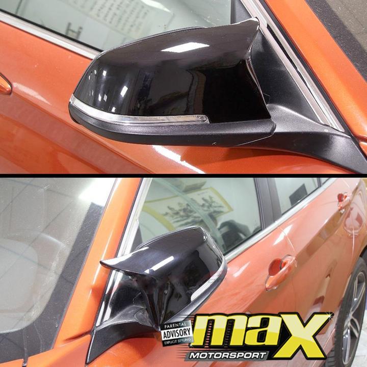 BM F33 M3/M4 Style Gloss Black Mirror Covers maxmotorsports