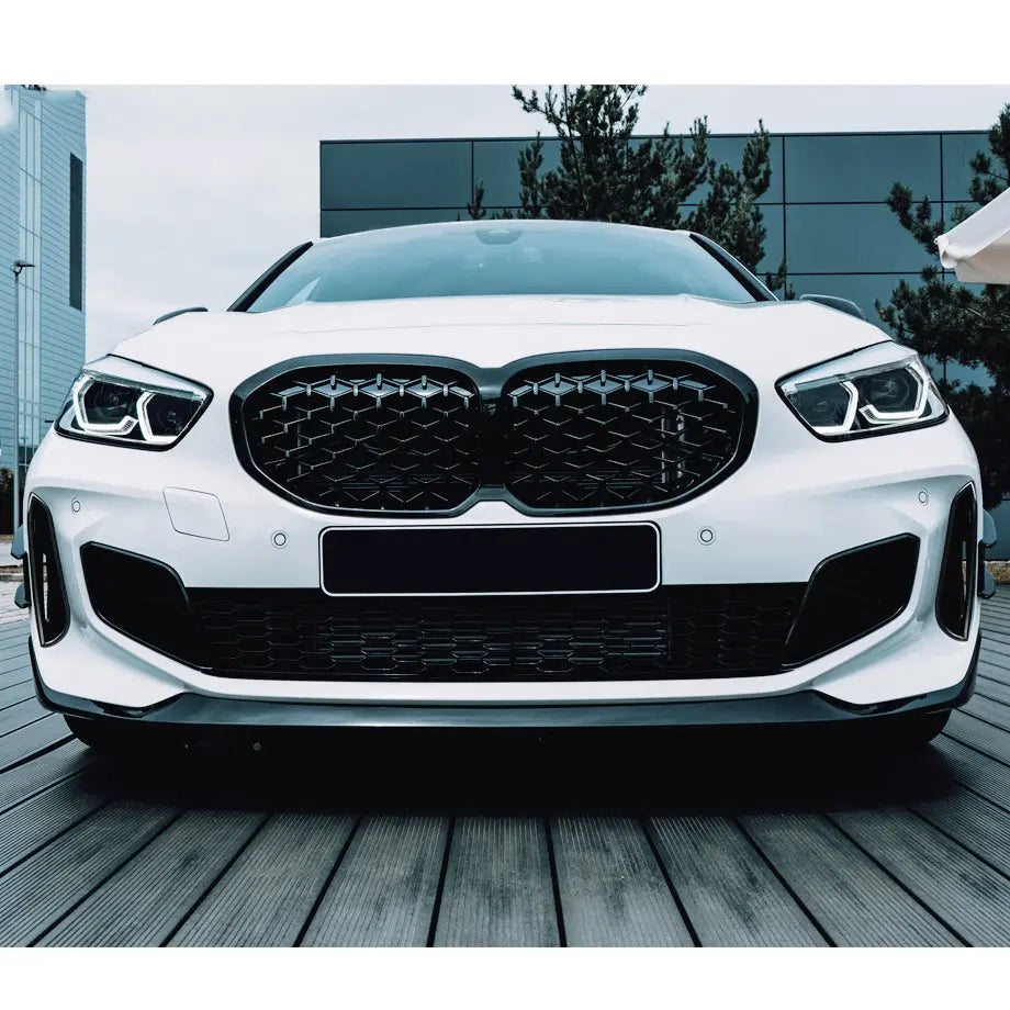 BM F40 1-Series (21-On) Performance Style Plastic Front Spoiler - Piano Black Max Motorsport