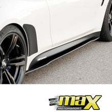 Load image into Gallery viewer, BM F80/F82 (M3/M4) Plastic Side Skirt Extensions maxmotorsports

