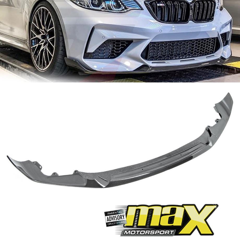 BM F87 M2 Competition Carbon Fibre Front Spoiler (18-On) maxmotorsports