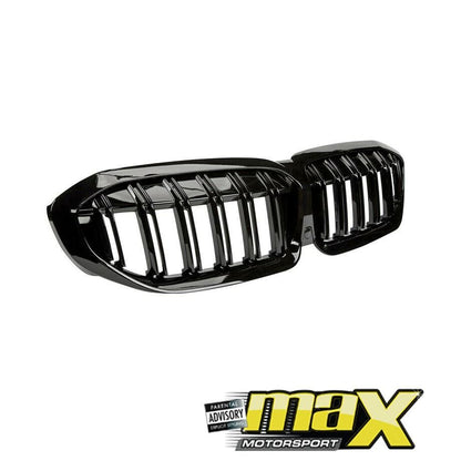 BM G20 / G28 3-Series Piano Black Double Slat Kidney Grille maxmotorsports