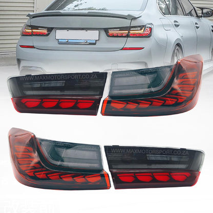 BM G20 3-Series CS Style Sequential Smoked Red Taillights Max Motorsport