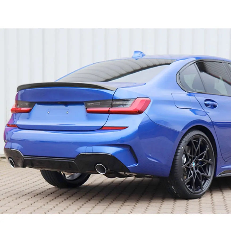 BM G20 (19-On) Gloss Black Performance Style Upgrade Diffuser With Round Exhaust Outlet Max Motorsport