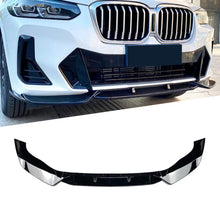 Load image into Gallery viewer, BM X3 G01 LCI Facelift 3-Piece Gloss Black Front Spoiler maxmotorsports
