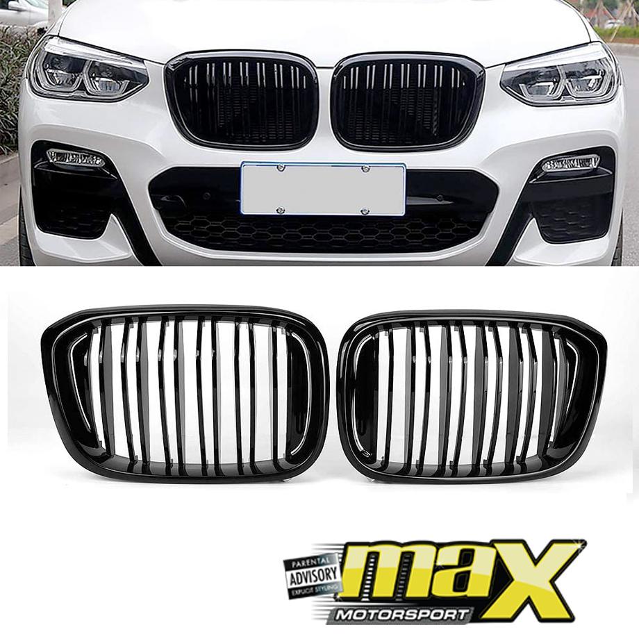 BM X3 G01-Series Piano Black Double Kidney Grille (12 Slat) maxmotorsports