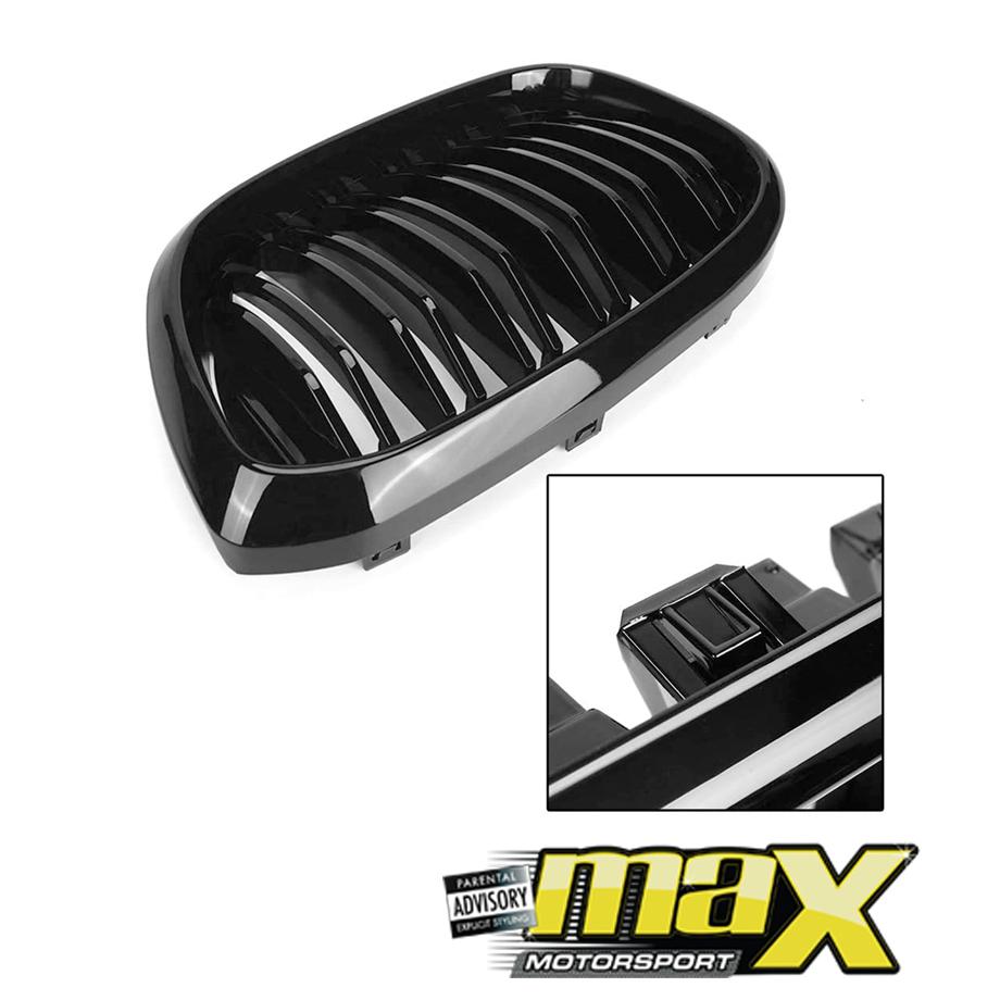 BM X3 G01-Series Piano Black Double Kidney Grille (12 Slat) maxmotorsports