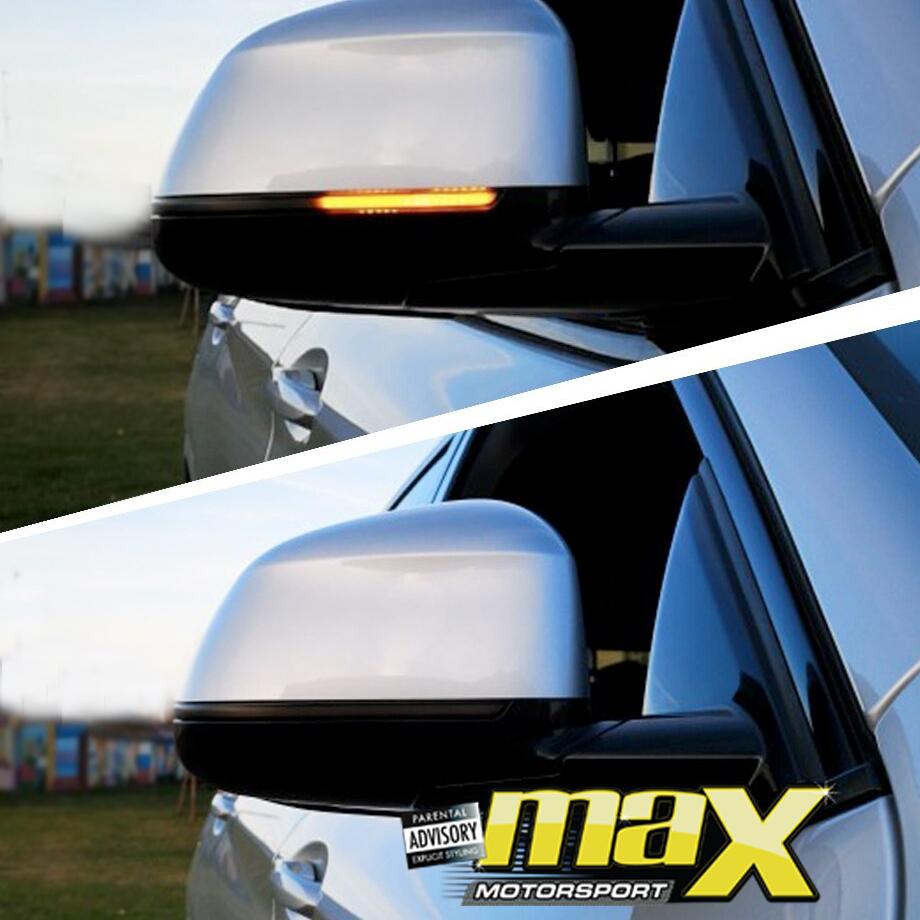 BM X3 Side Mirror Smoked LED Sequential Indicator Light maxmotorsports