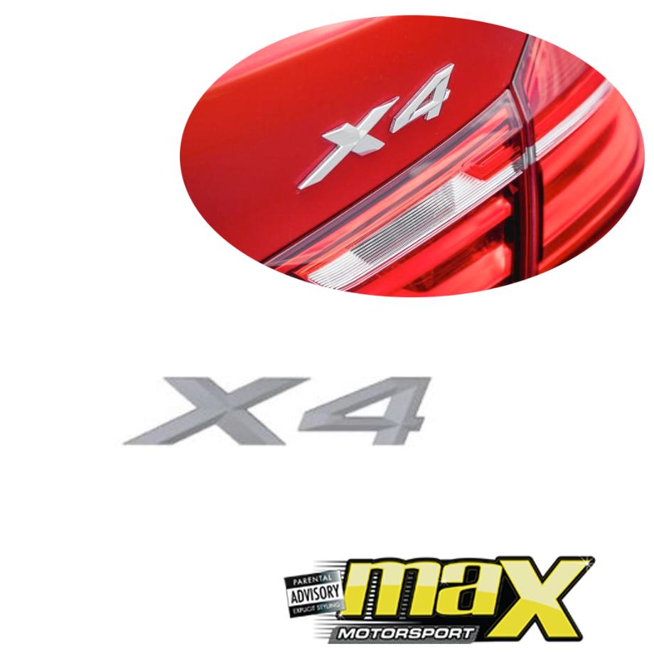 BM X4 Chrome Badge maxmotorsports