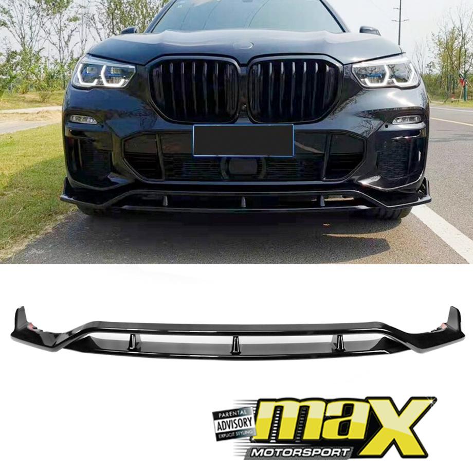 BM X5 G05 Series Gloss Black 2-Piece Front Spoiler maxmotorsports