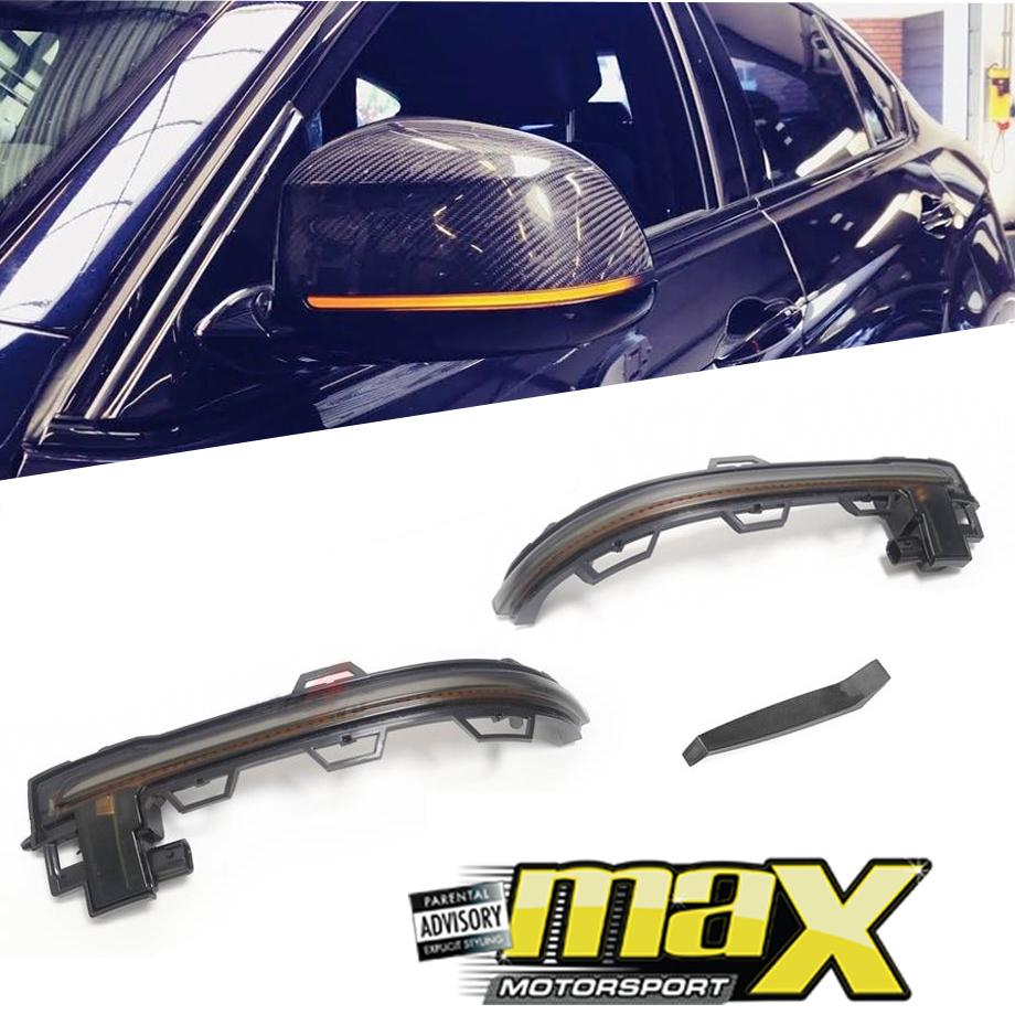 BM X5 G05 Side Mirror Smoked LED Sequential Indicator Light maxmotorsports