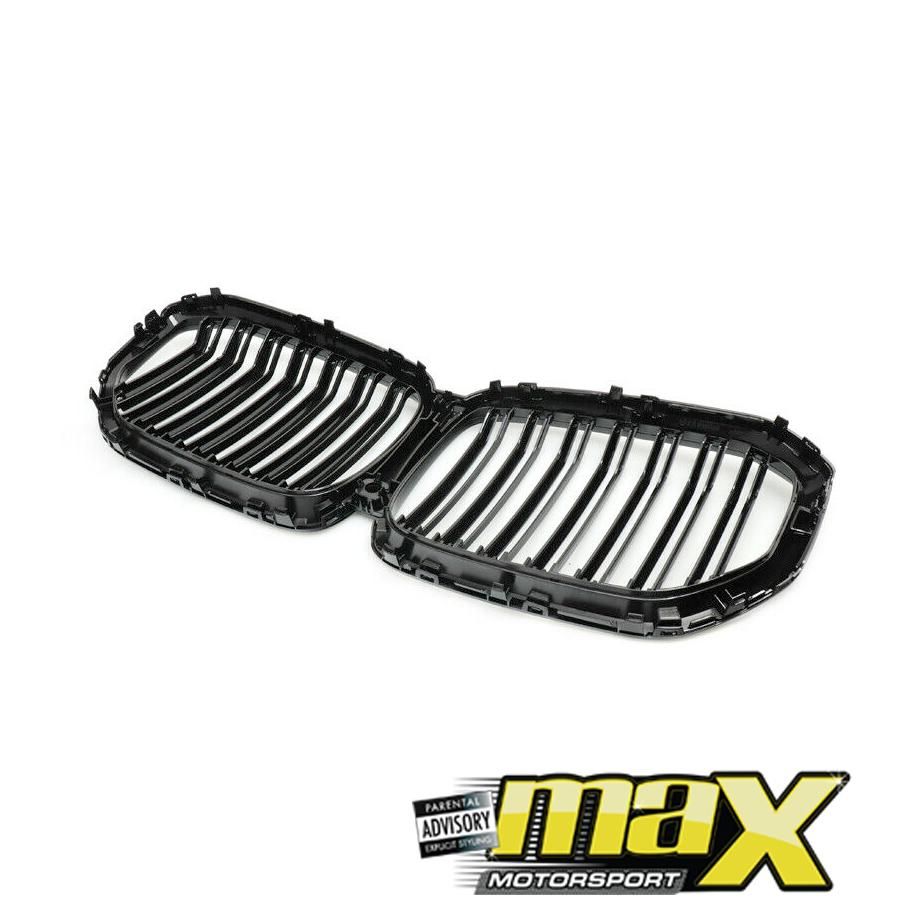 BM X5 G05 (19-On) Piano Black Double Slat Kidney Grille maxmotorsports