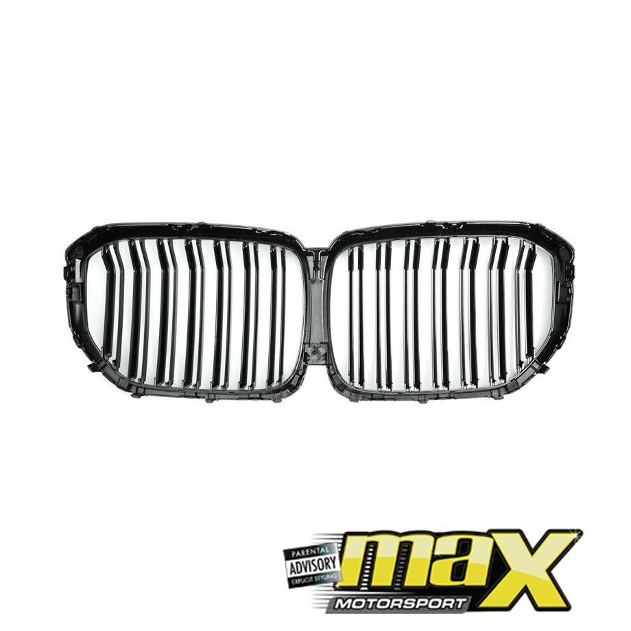 BM X5 G05 (19-On) Piano Black Double Slat Kidney Grille maxmotorsports