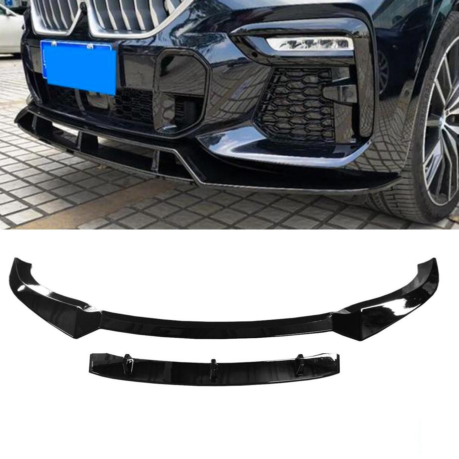 BM X6 G06 Series 2-Piece Gloss Black Front Spoiler maxmotorsports