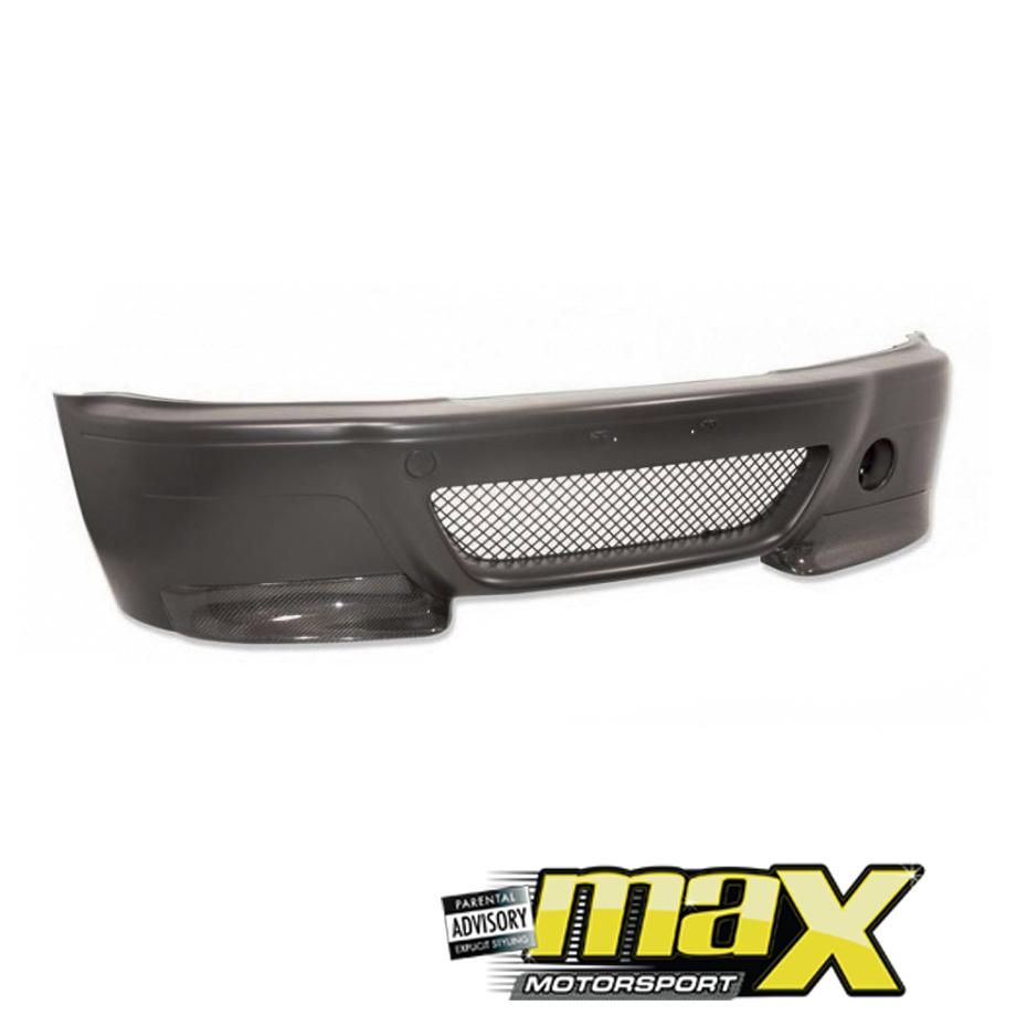 Bm E46 M3 CSL Bumper With Carbon Fibre Splitters maxmotorsports