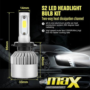 C6 LED Headlight Bulb Kit - H7 maxmotorsports