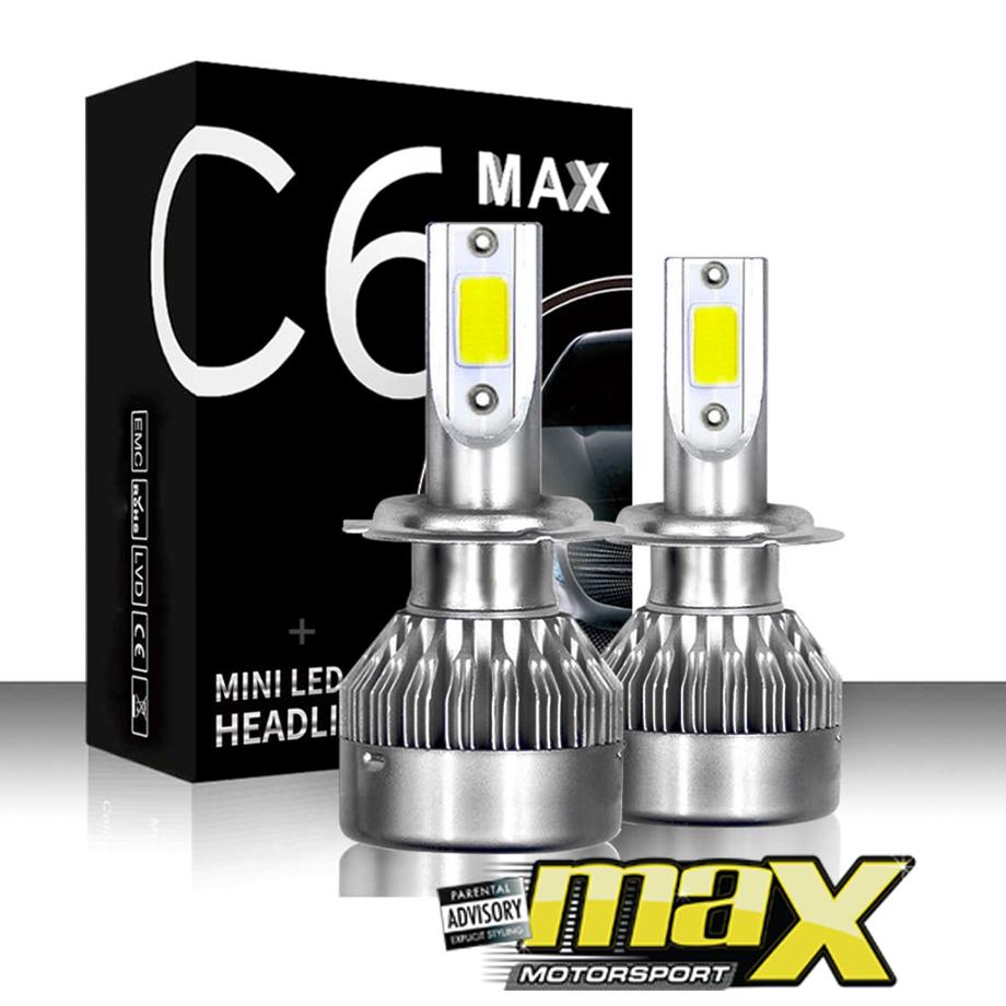 C6 MAX LED Headlight Bulb Kit - H7 maxmotorsports