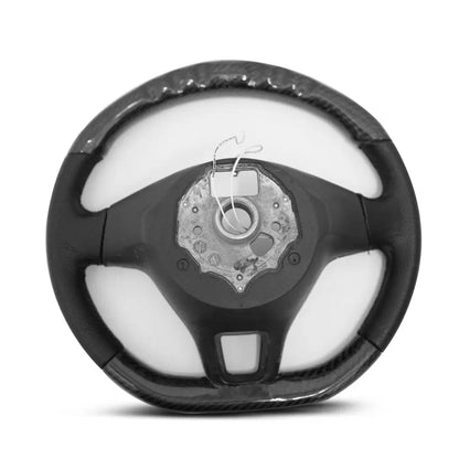 Carbon Fibre Steering Wheel With LED Shift Light Display - Suitable To Fit VW Polo 6C / 8AW TSI Max Motorsport