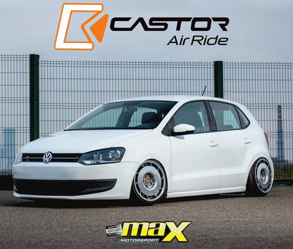 Castor Air Ride Black Bluetooth Air Suspension Kit - VW Polo 6R / GTI / TSI Castor Air Ride Suspension