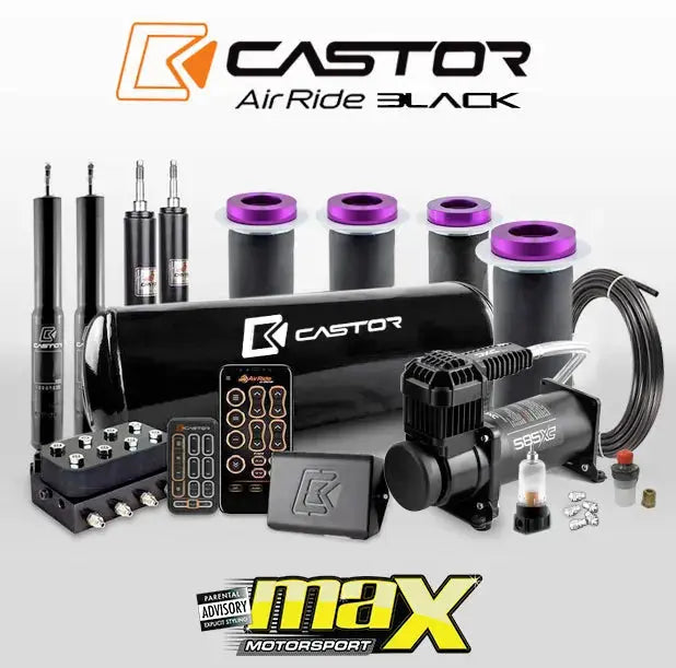 Castor Air Ride Black Bluetooth Air Suspension Kit - VW Polo 6R / GTI / TSI Castor Air Ride Suspension