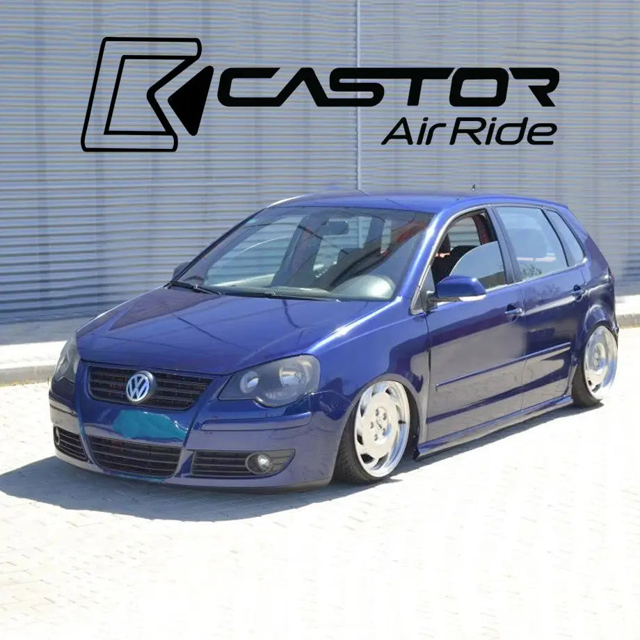 Castor Air Ride Black Bluetooth Air Suspension Kit - VW Polo 6R / GTI / TSI Castor Air Ride Suspension