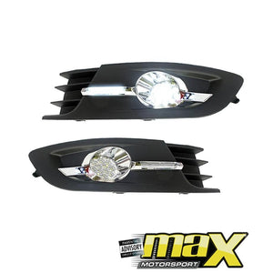 Cat Series VW Polo Vivo LED Foglights With Grille Covers (2010-17) maxmotorsports