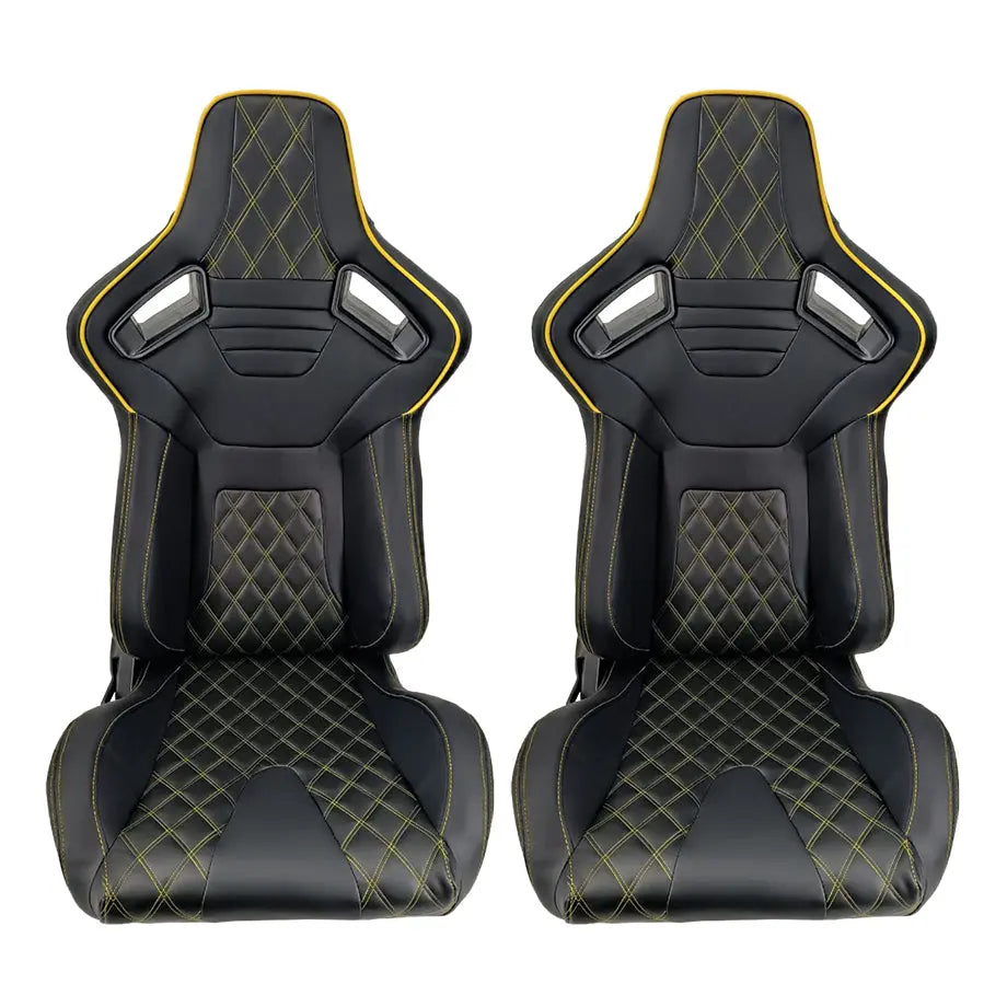 Copy of Reclinable Racing Seats PVC (Pair) Max Motorsport