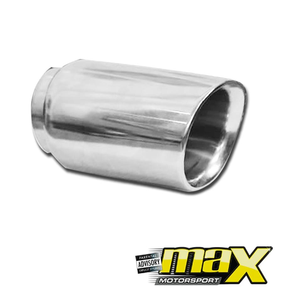 Cowley Single Angled Exhaust Tailpipe (63mm Outlet) maxmotorsports