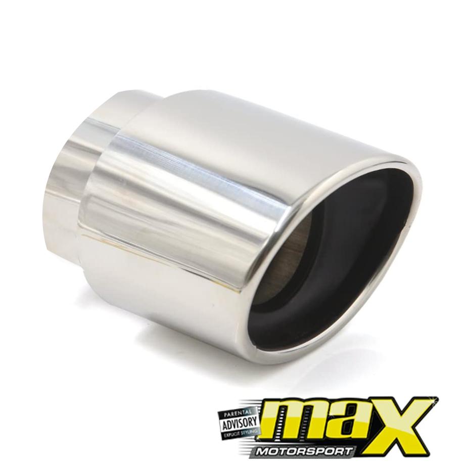 Cowley Single Angled Exhaust Tailpipe (76mm Outlet) maxmotorsports